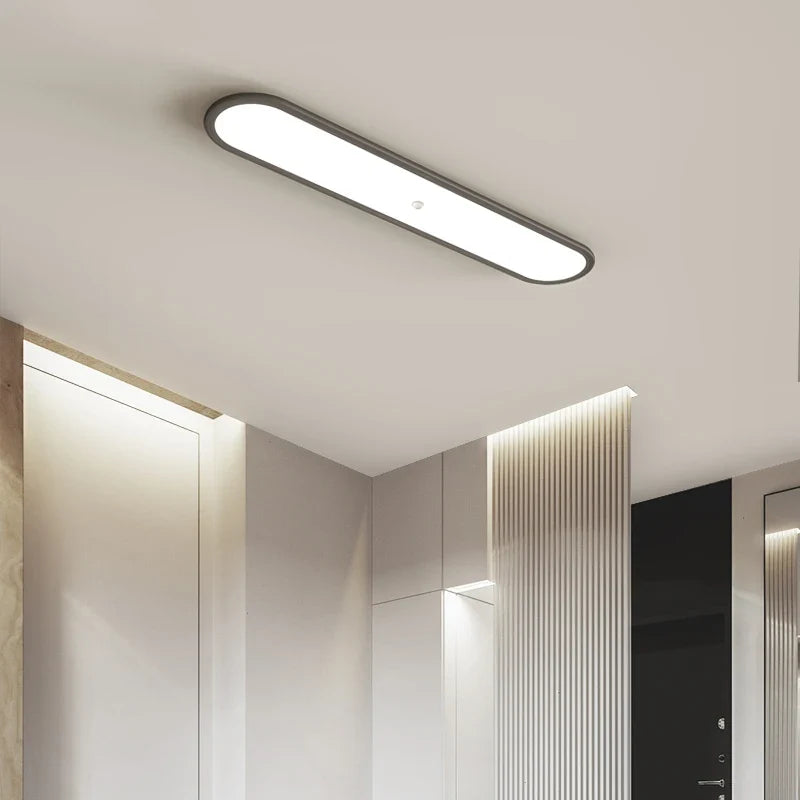 Plafonnier led ultra-mince avec capteur de corps humain Melchior Versant en Aluminium - Lignes Dessinées & Décor Raffiné
