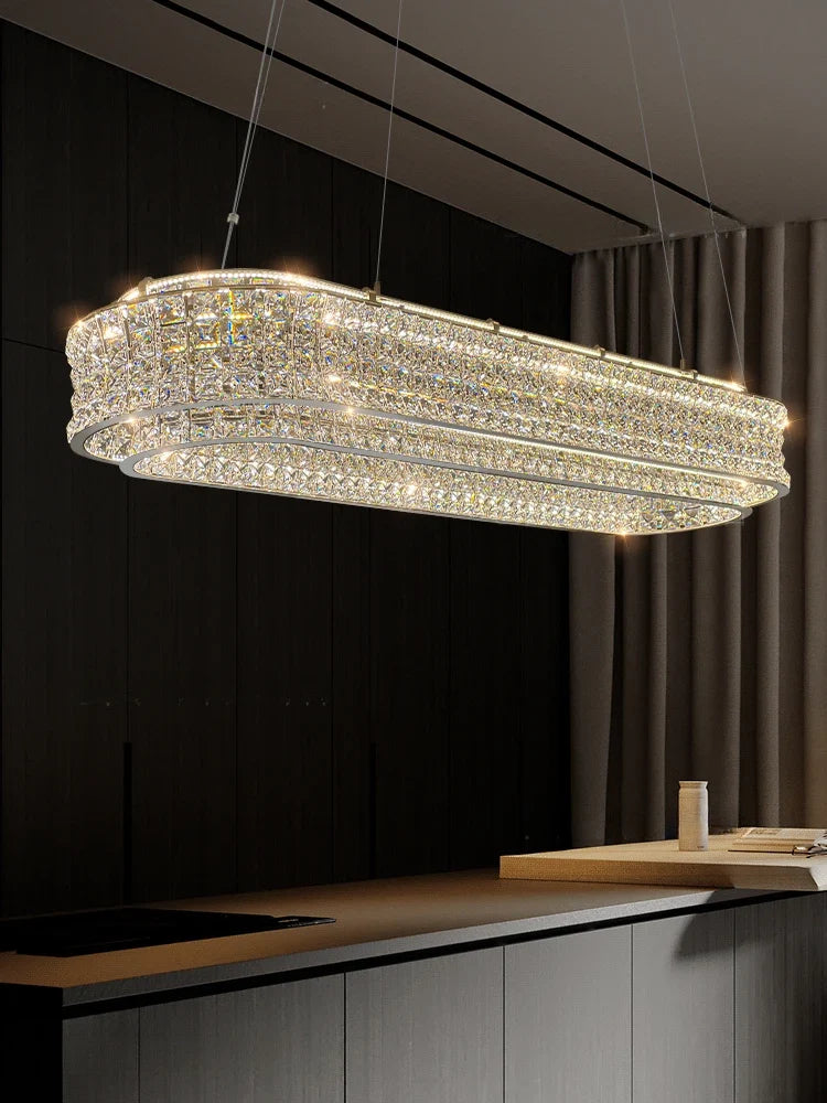 Lustre — De luxe en cristal pour restaurant bar et hôtel intérieur