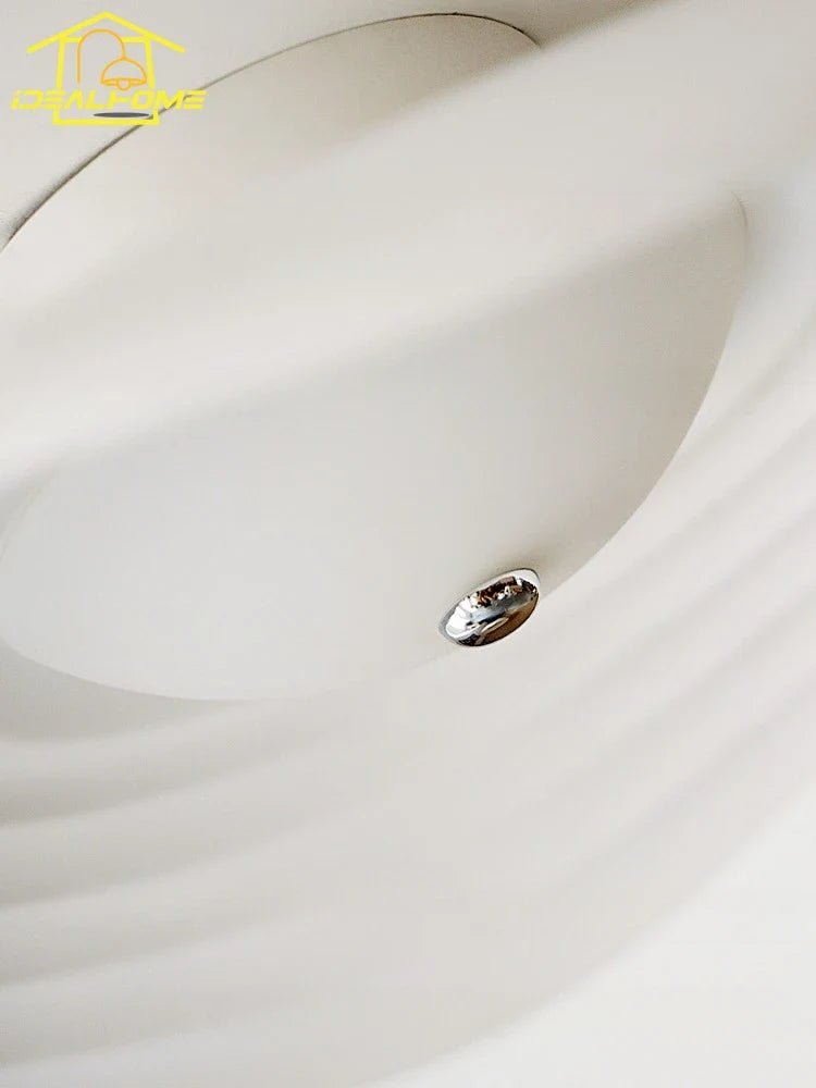 Plafonnier — LED rétro en résine feuille de lotus décoration moderne