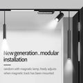 Luminaire — Rail d éclairage magnétique moderne pour intérieur en aluminium