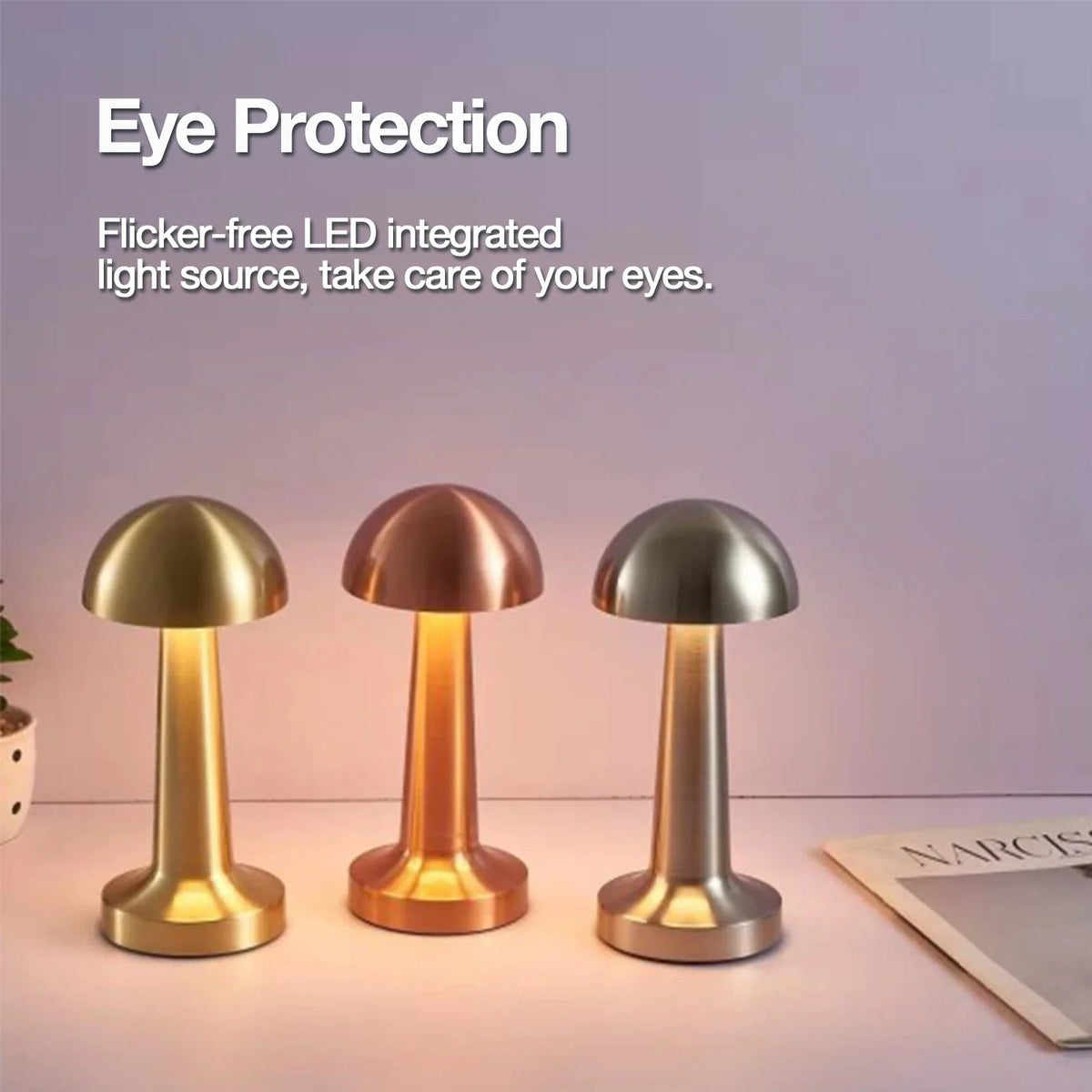 lampe de bureau led rechargeable tactile design moderne décoratif