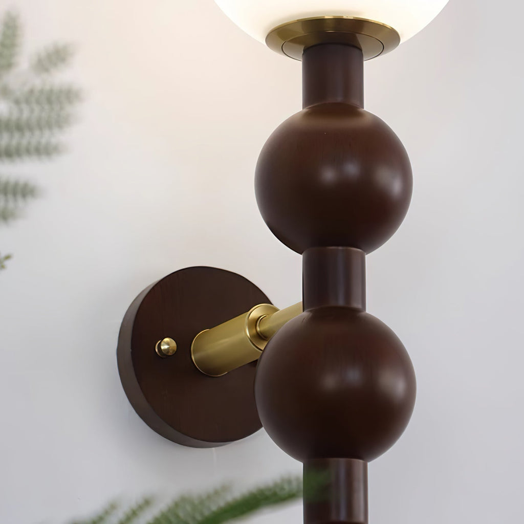 Novan Applique murale Gourd en bois et verre, style moderne - Neutralighting