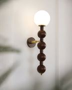 Novan Applique murale Gourd en bois et verre, style moderne - Neutralighting