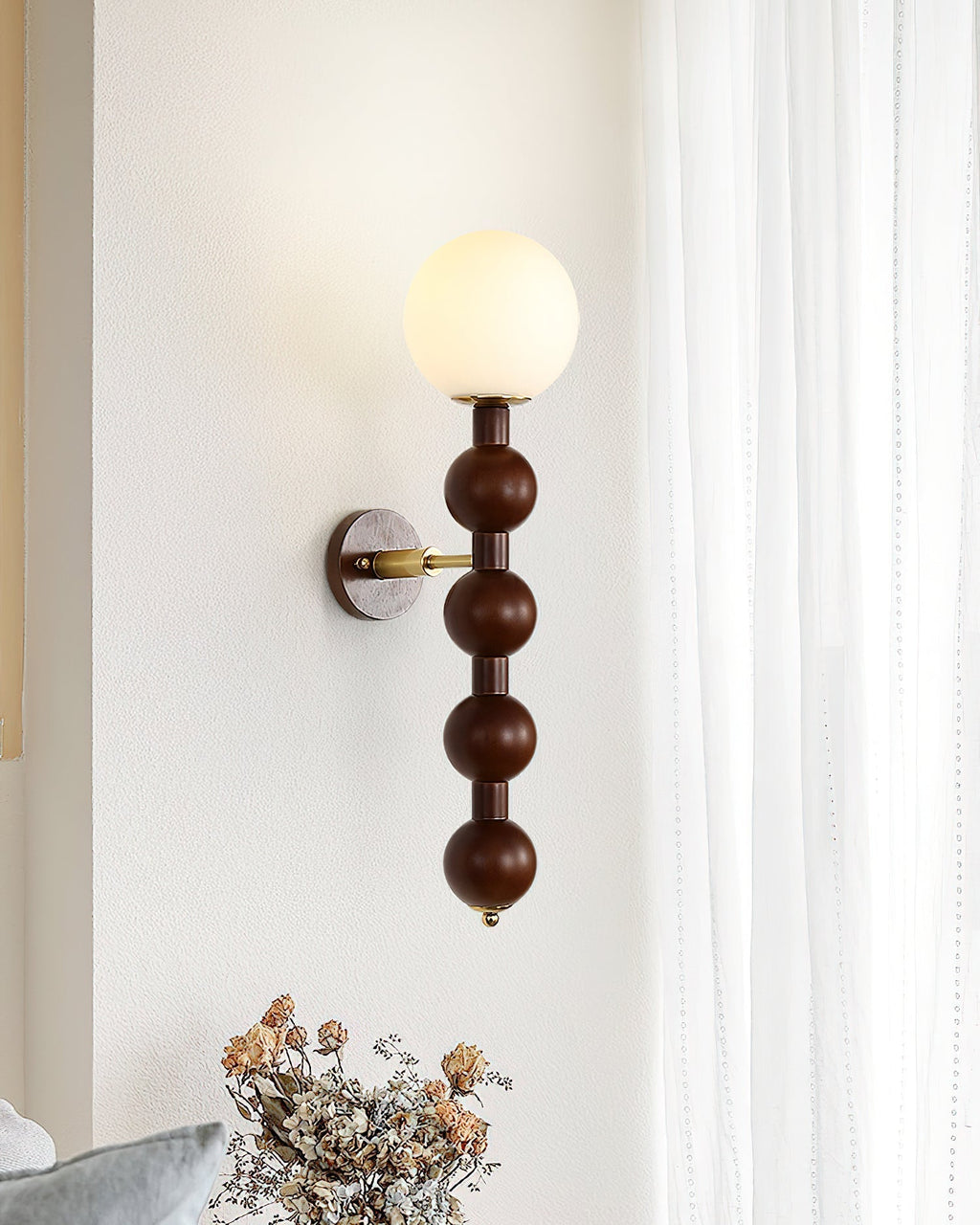 Novan Applique murale Gourd en bois et verre, style moderne - Neutralighting
