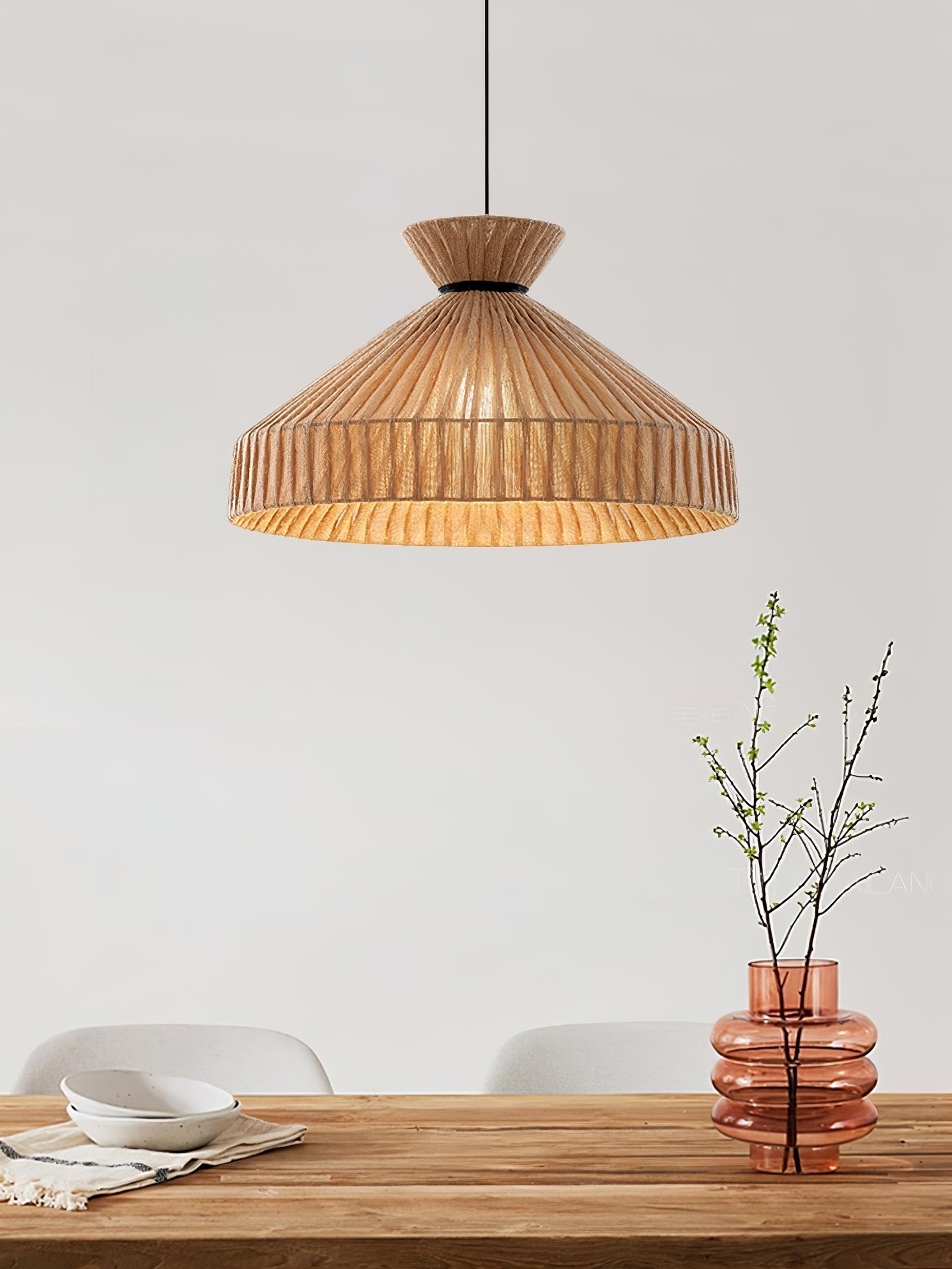 Cusoren Lampe Pendante Tissu Élégance Vague - Neutralighting