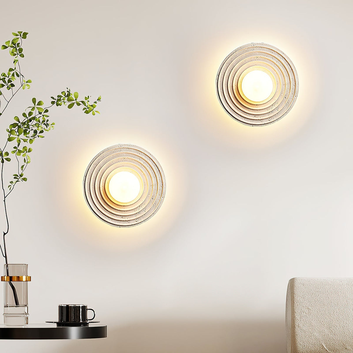 Ilorarae Applique Murale Moderne Minimaliste en Travertin - Neutralighting