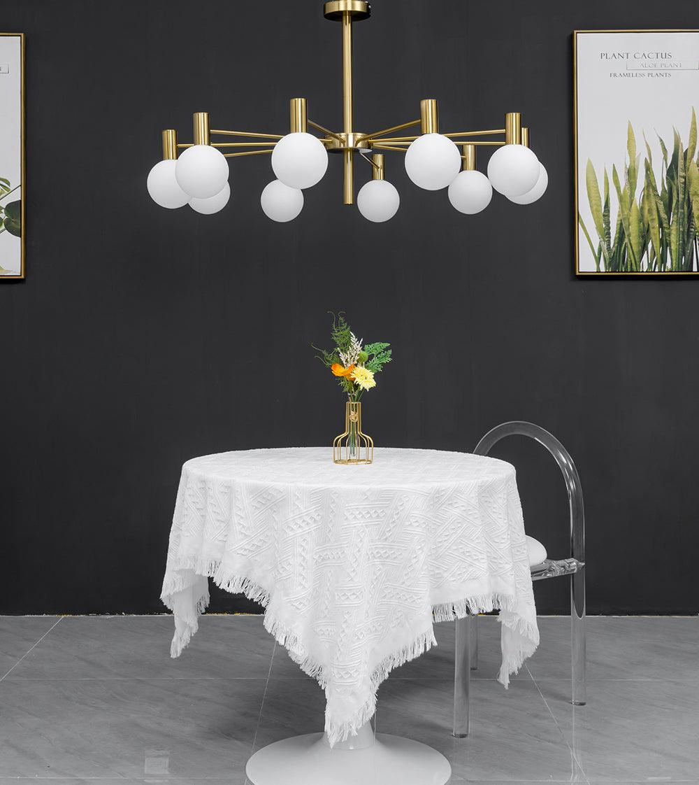 Lustra Chandelier Globe En Verre Cadre Doré Moderne - Neutralighting