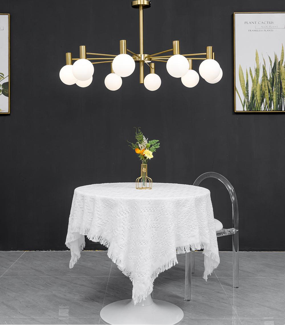 Lustra Chandelier Globe En Verre Cadre Doré Moderne - Neutralighting