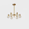 Lustra Chandelier Globe En Verre Cadre Doré Moderne - Neutralighting