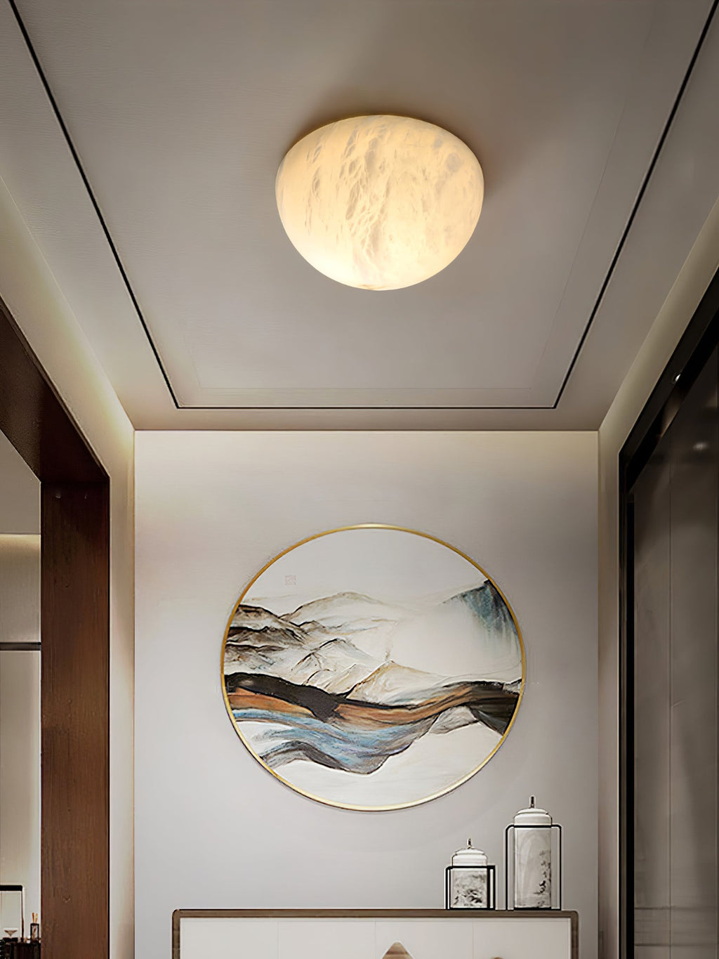 Visoliel Plafonnier Minimaliste en Albâtre - Neutralighting
