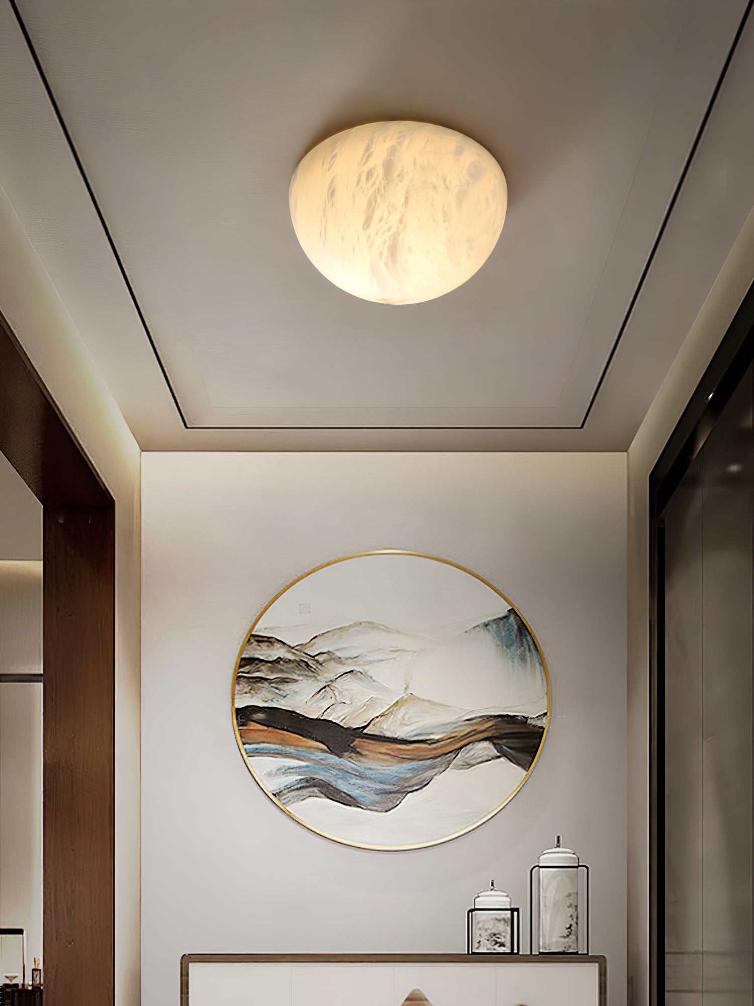 Visoliel Plafonnier Minimaliste en Albâtre - Neutralighting