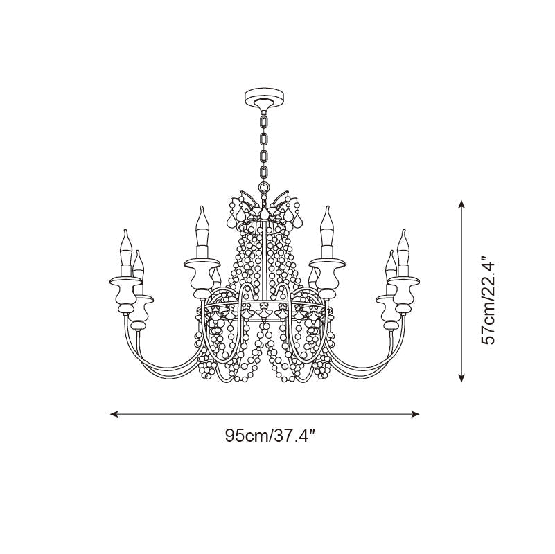 Seraphine Lustre Élégance Rustique en Perles - Neutralighting