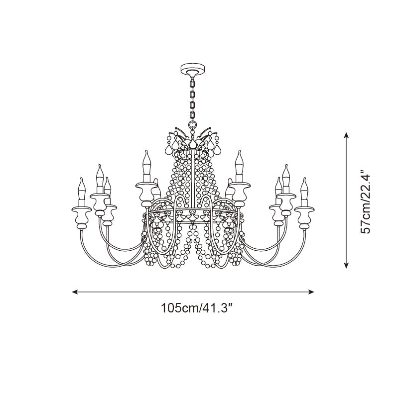 Seraphine Lustre Élégance Rustique en Perles - Neutralighting
