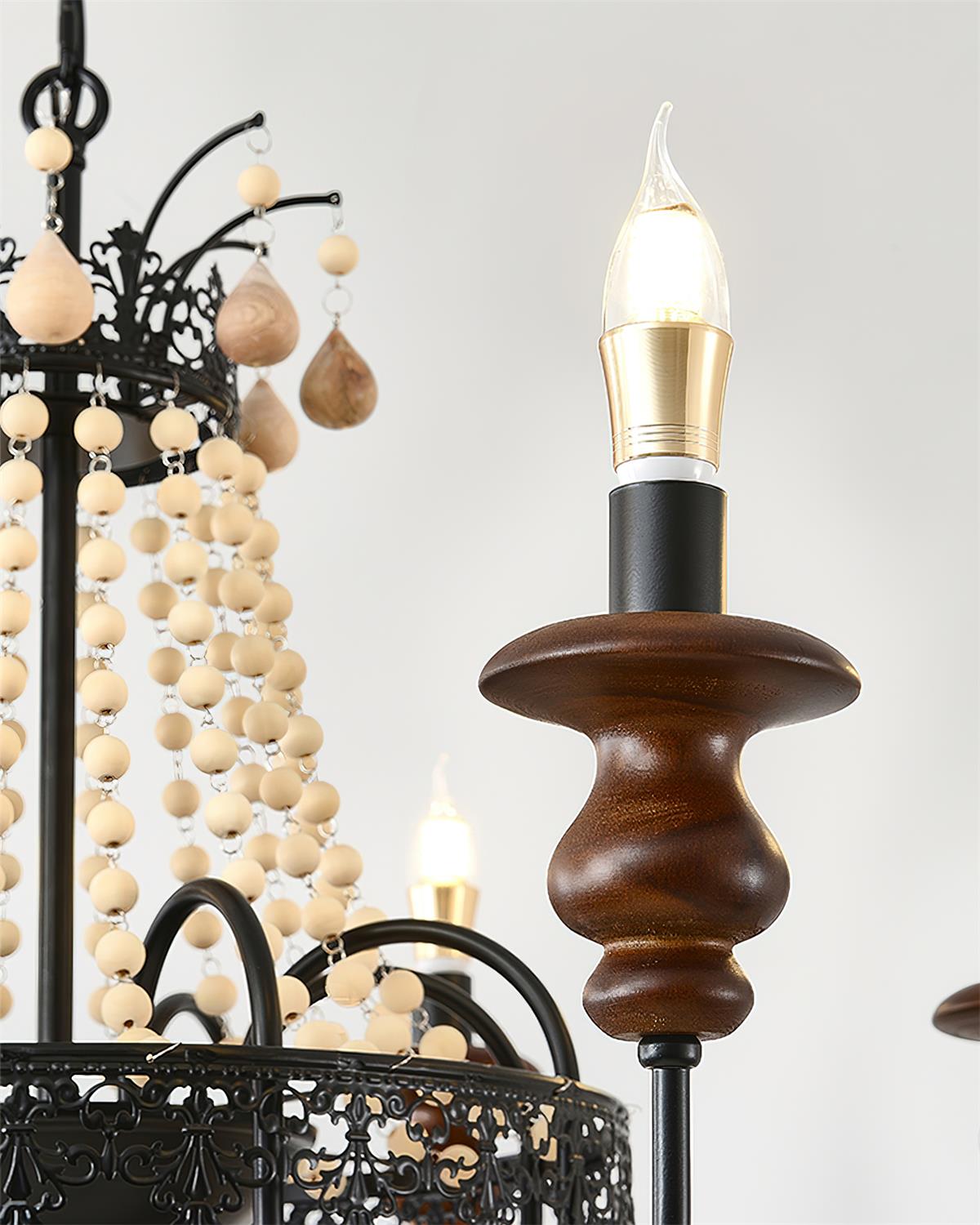 Seraphine Lustre Élégance Rustique en Perles - Neutralighting
