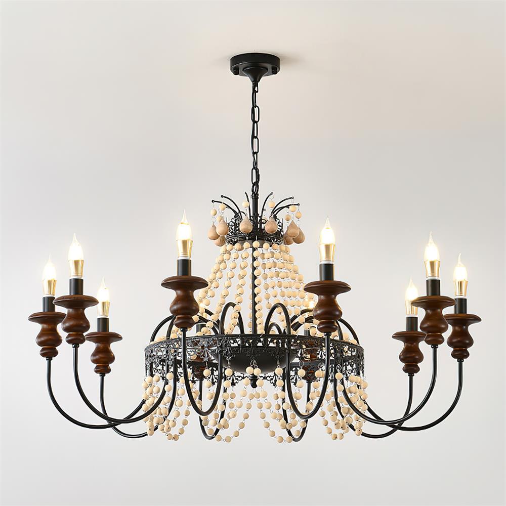 Seraphine Lustre Élégance Rustique en Perles - Neutralighting
