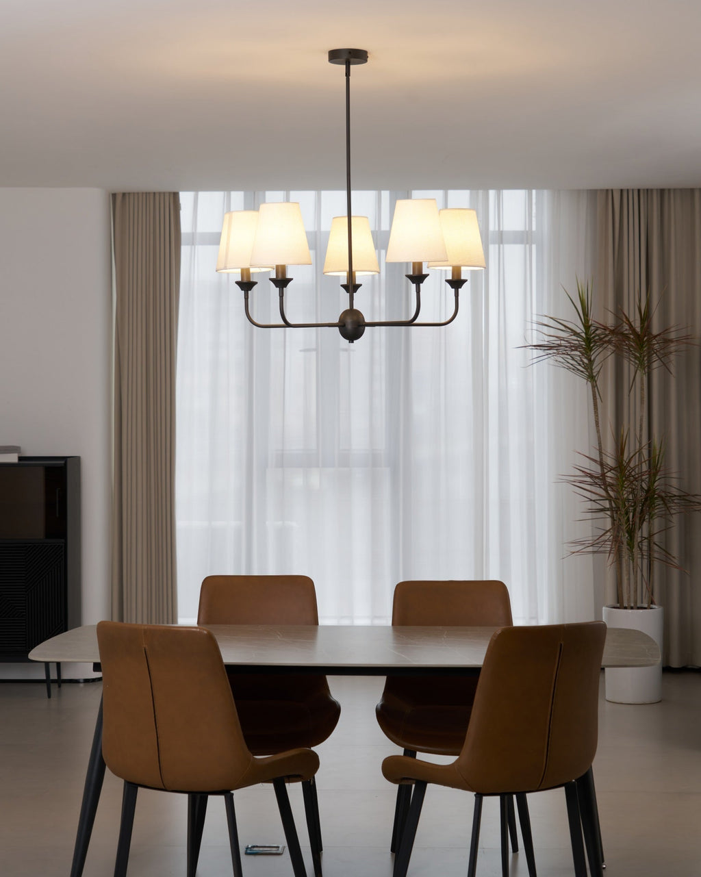 Zesorel Chandelier en Tissu Industriel Vintage - Neutralighting