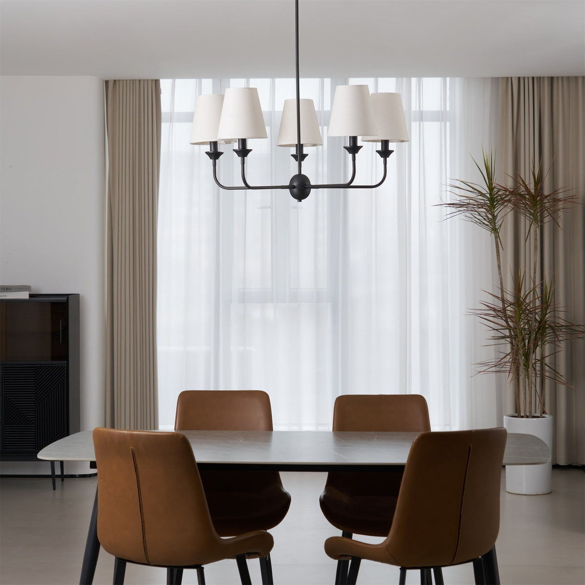 Zesorel Chandelier en Tissu Industriel Vintage - Neutralighting