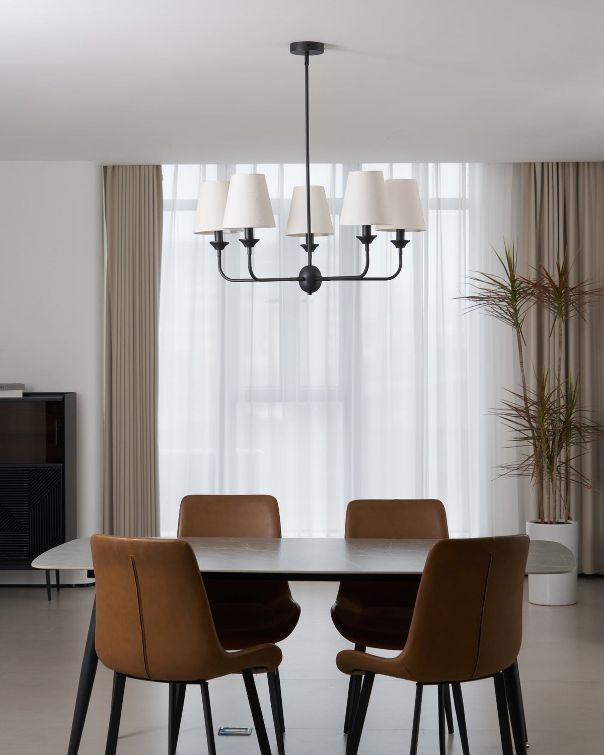 Zesorel Chandelier en Tissu Industriel Vintage - Neutralighting
