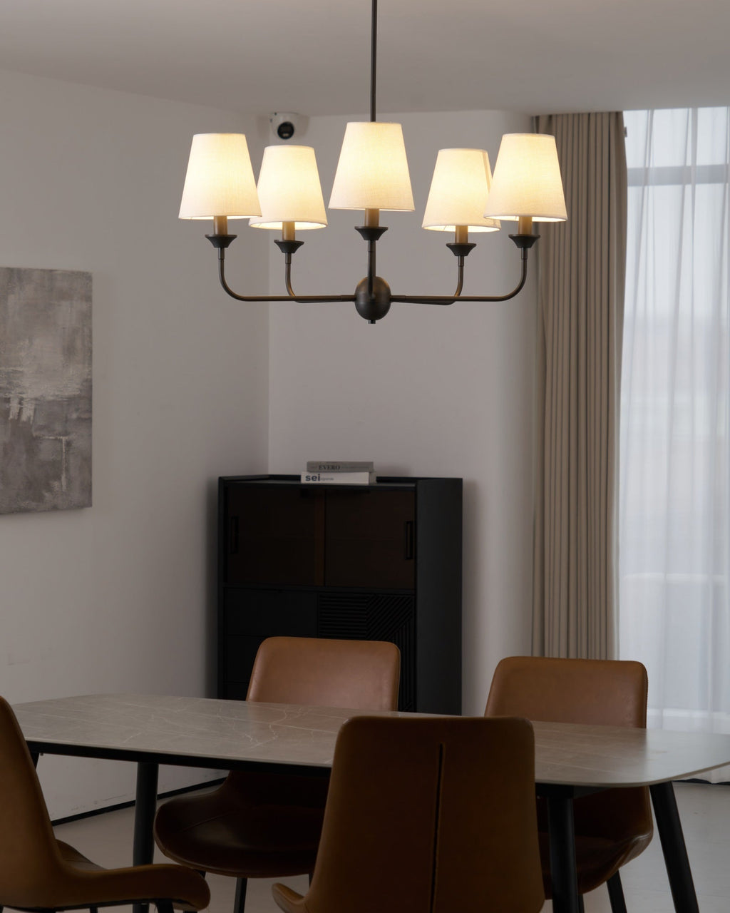 Zesorel Chandelier en Tissu Industriel Vintage - Neutralighting