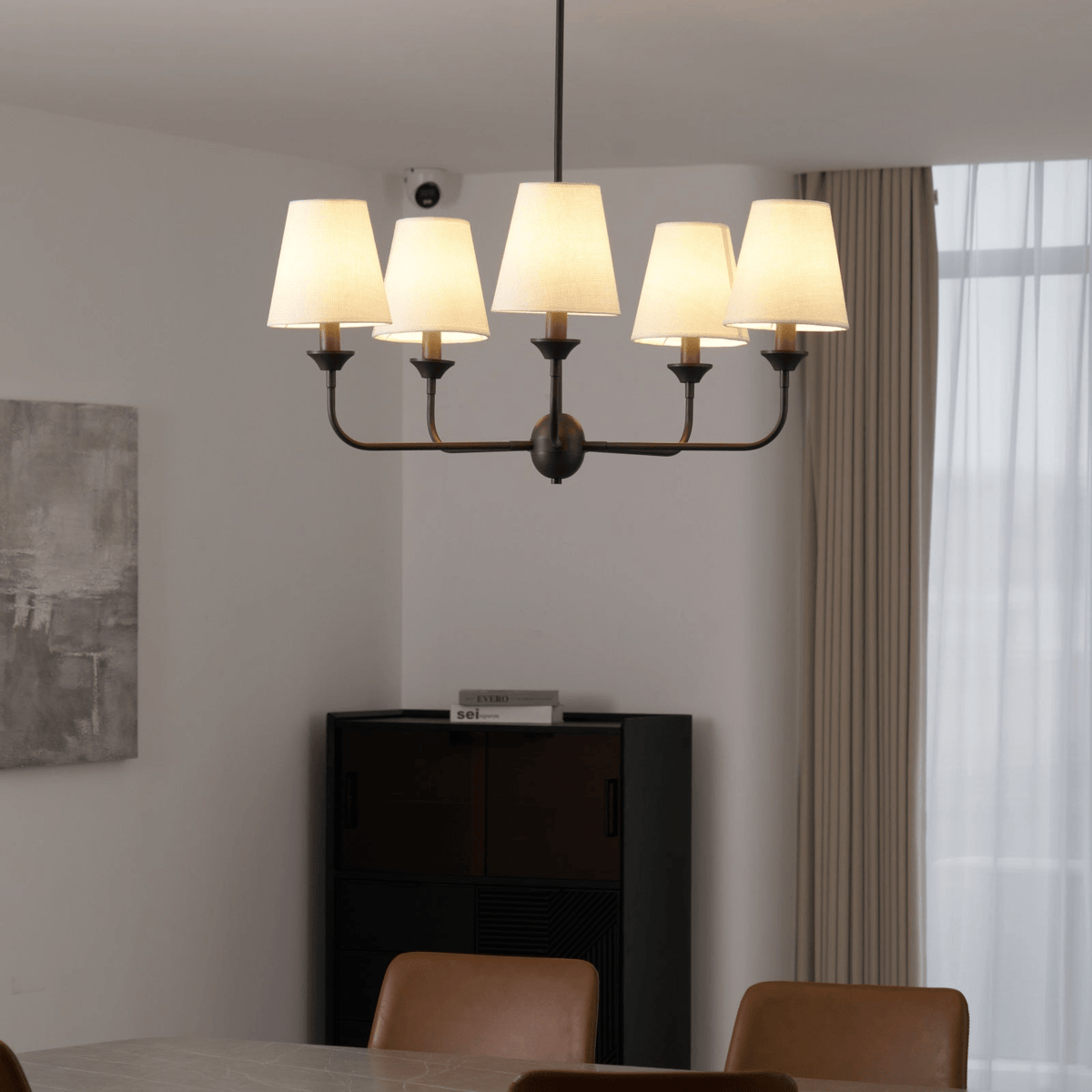 Zesorel Chandelier en Tissu Industriel Vintage - Neutralighting