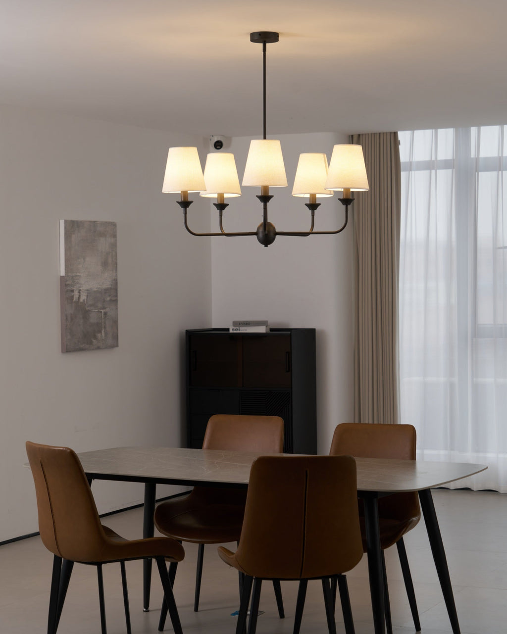 Zesorel Chandelier en Tissu Industriel Vintage - Neutralighting