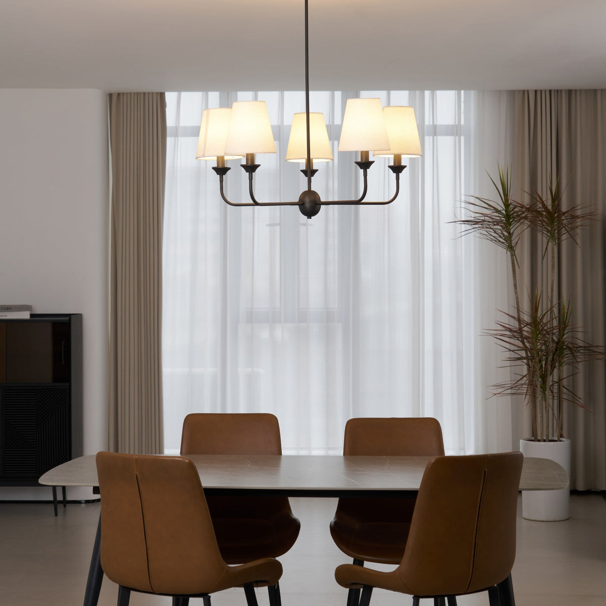 Zesorel Chandelier en Tissu Industriel Vintage - Neutralighting