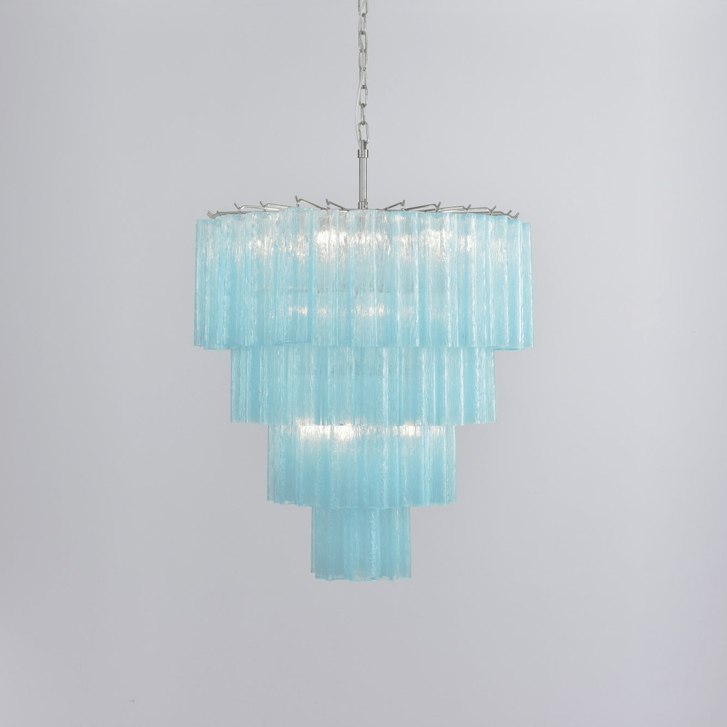 Aurora Lustre Cascade Superposé Verre Élégant Vintage - Neutralighting