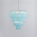 Aurora Lustre Cascade Superposé Verre Élégant Vintage - Neutralighting
