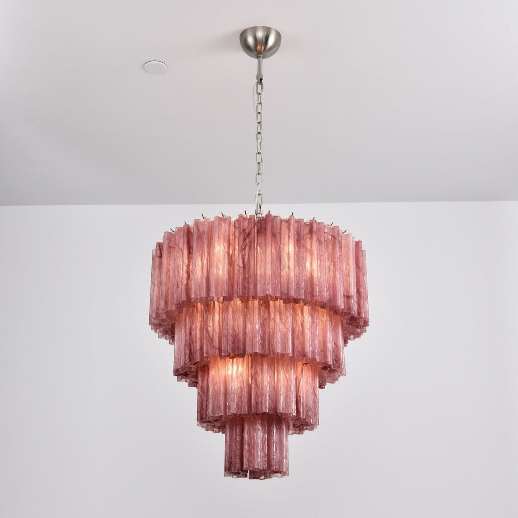 Aurora Lustre Cascade Superposé Verre Élégant Vintage - Neutralighting