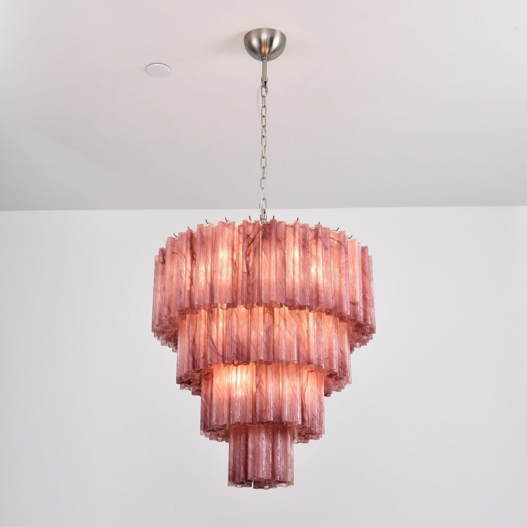 Aurora Lustre Cascade Superposé Verre Élégant Vintage - Neutralighting