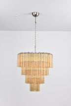 Aurora Lustre Cascade Superposé Verre Élégant Vintage - Neutralighting