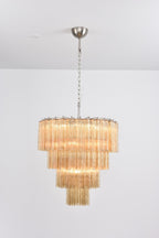 Aurora Lustre Cascade Superposé Verre Élégant Vintage - Neutralighting