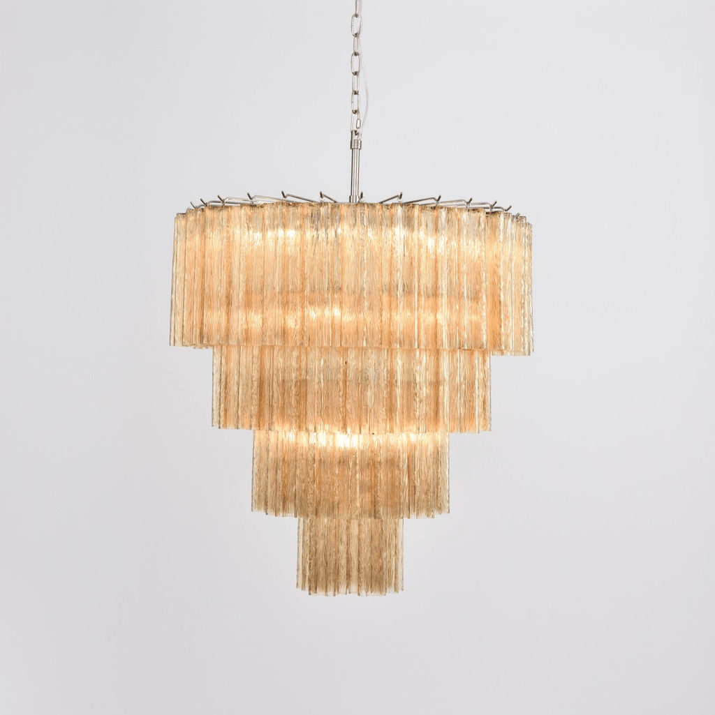 Aurora Lustre Cascade Superposé Verre Élégant Vintage - Neutralighting