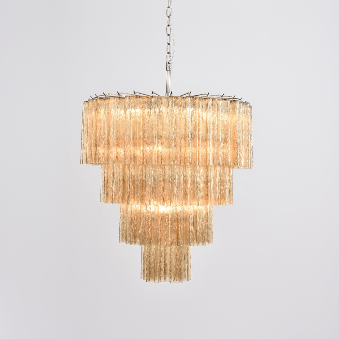 Aurora Lustre Cascade Superposé Verre Élégant Vintage - Neutralighting