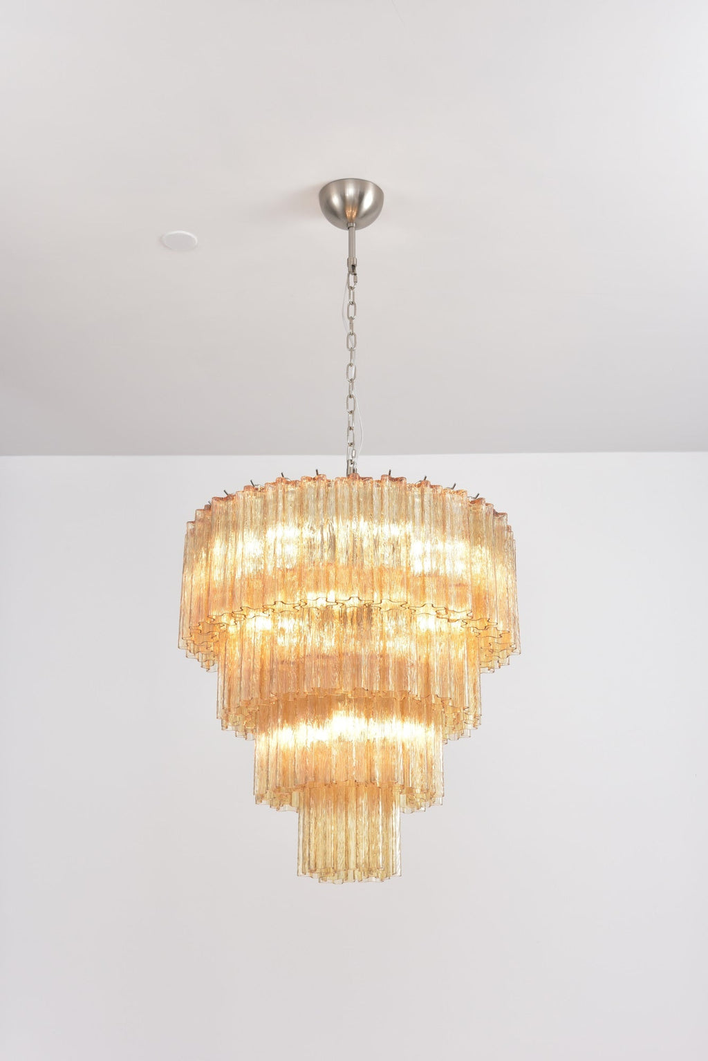 Aurora Lustre Cascade Superposé Verre Élégant Vintage - Neutralighting
