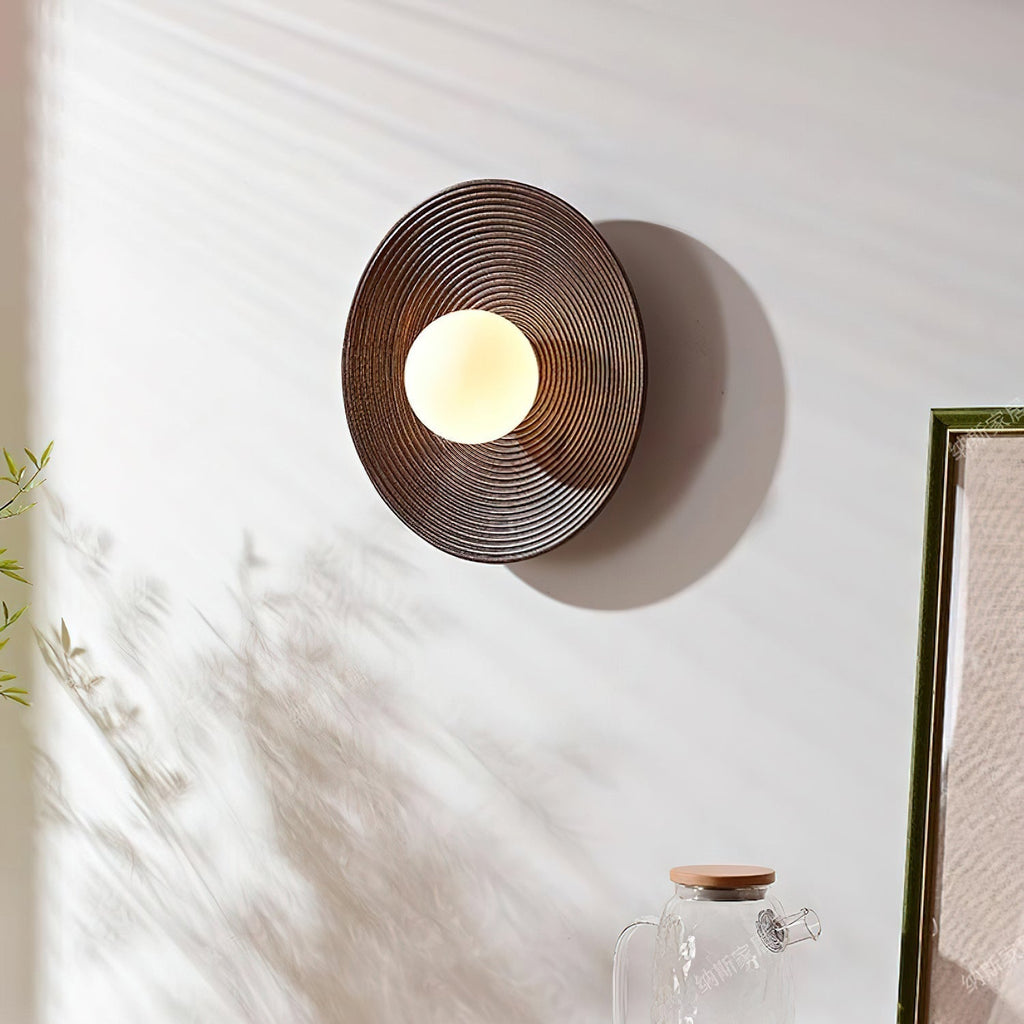 Serena Applique Murale Bois Rond Minimaliste - Neutralighting