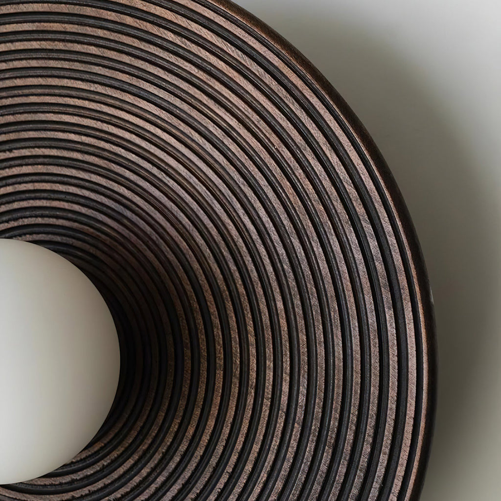 Serena Applique Murale Bois Rond Minimaliste - Neutralighting