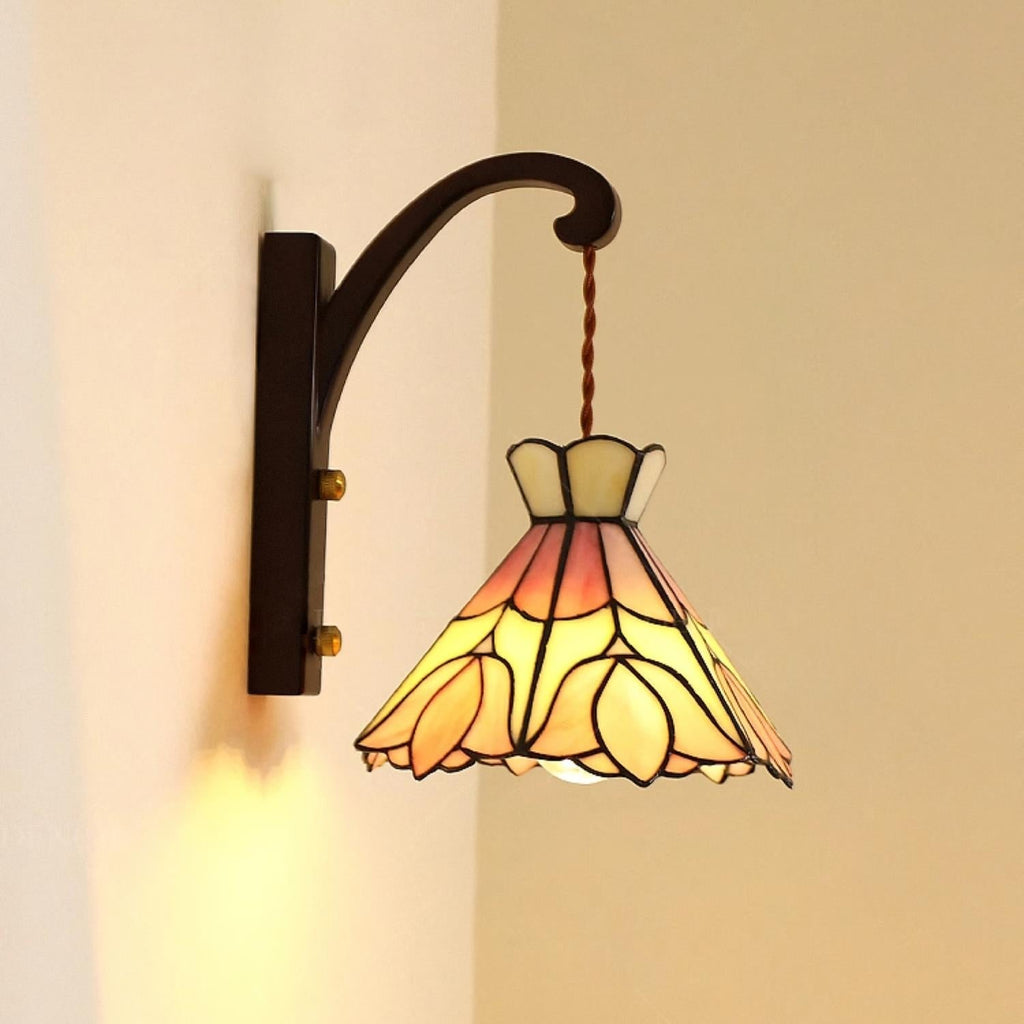 Velvet Applique Murale Vintage Abat-jour Verre Rose - Neutralighting