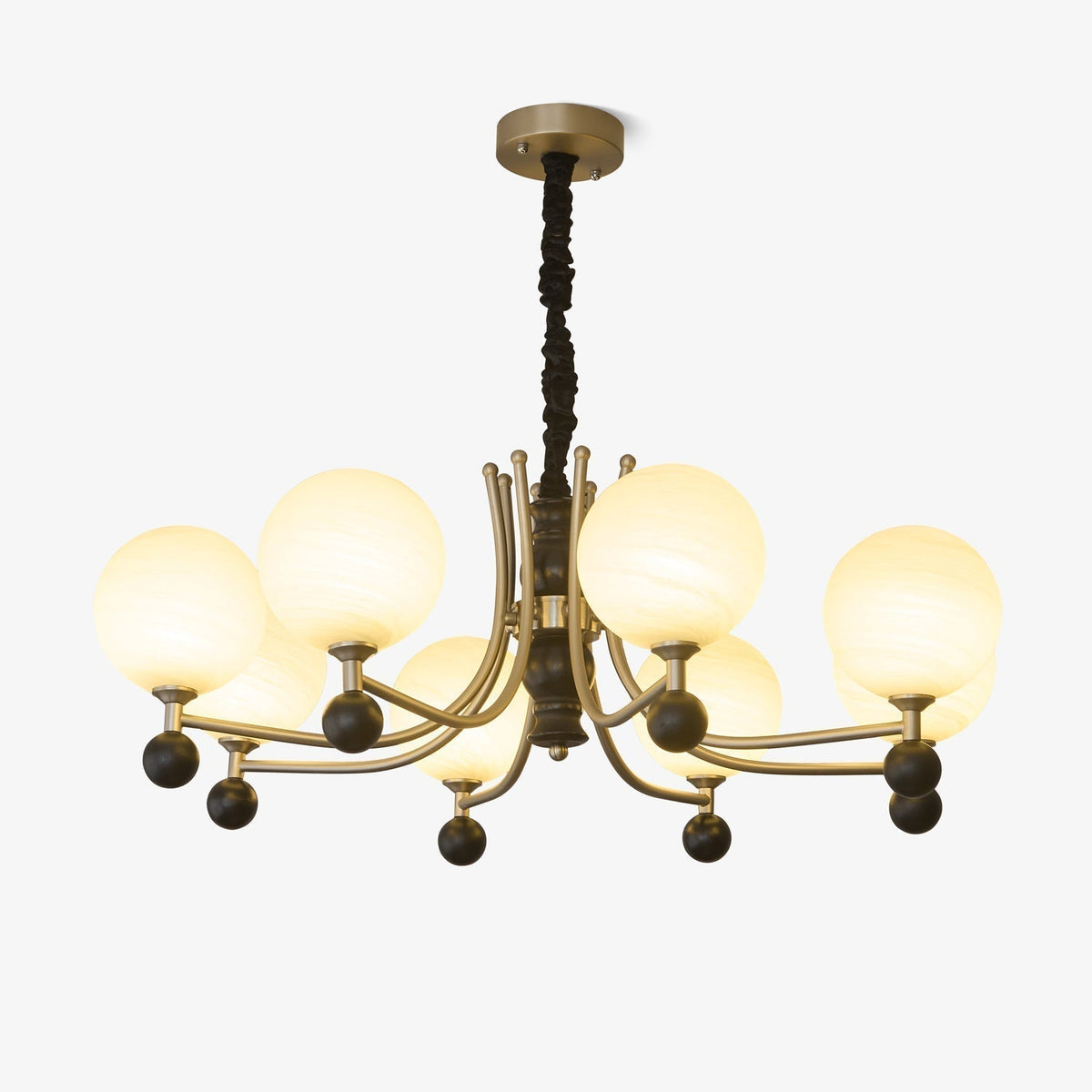 Serenus Lustre Traditionnel Sphérique en Bois - Neutralighting