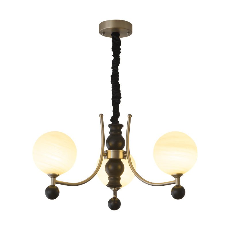 Serenus Lustre Traditionnel Sphérique en Bois - Neutralighting