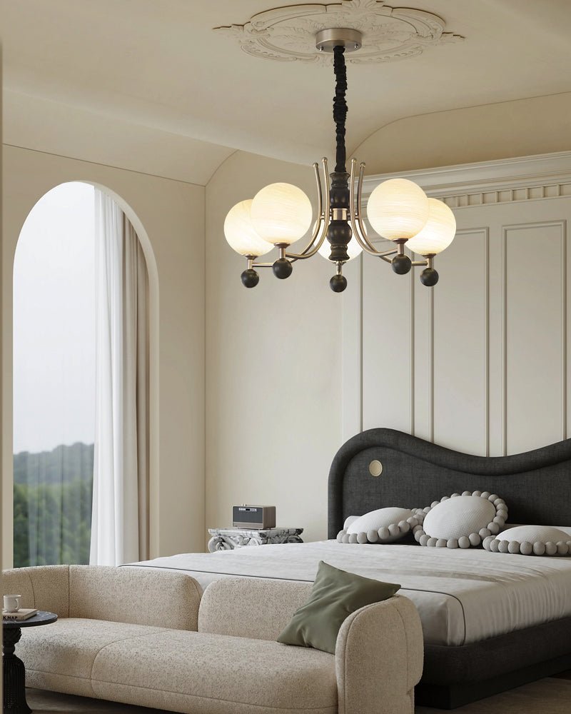Serenus Lustre Traditionnel Sphérique en Bois - Neutralighting