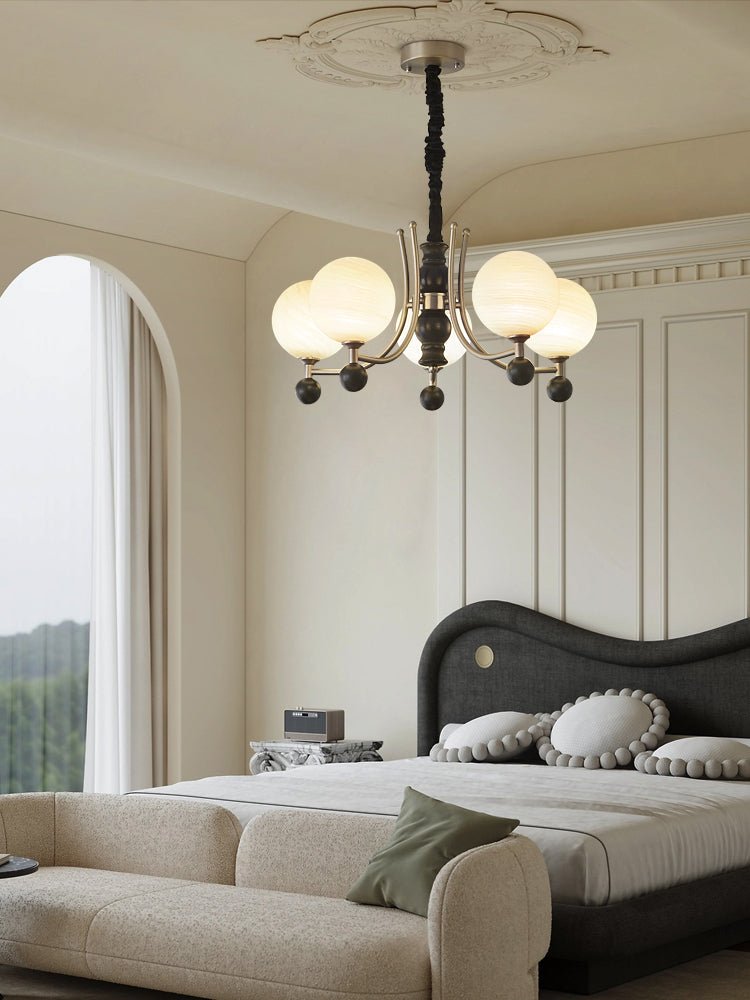 Serenus Lustre Traditionnel Sphérique en Bois - Neutralighting