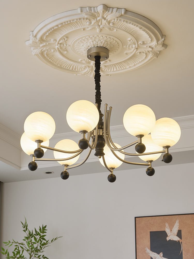 Serenus Lustre Traditionnel Sphérique en Bois - Neutralighting