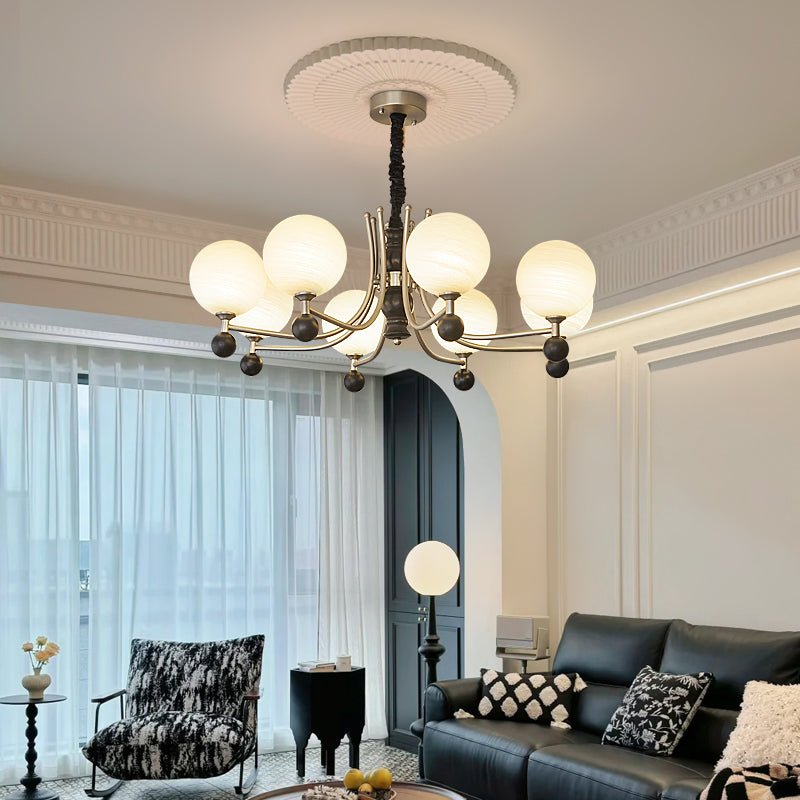 Serenus Lustre Traditionnel Sphérique en Bois - Neutralighting