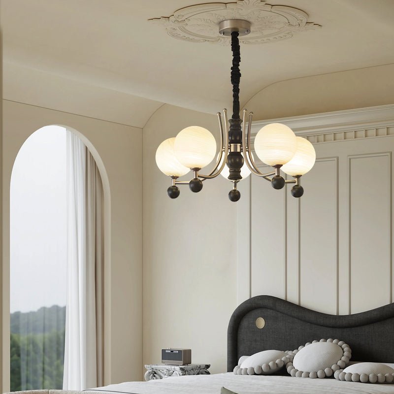 Serenus Lustre Traditionnel Sphérique en Bois - Neutralighting