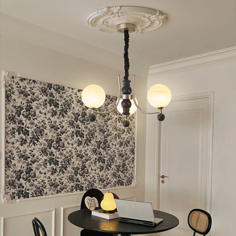 Serenus Lustre Traditionnel Sphérique en Bois - Neutralighting