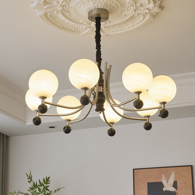 Serenus Lustre Traditionnel Sphérique en Bois - Neutralighting