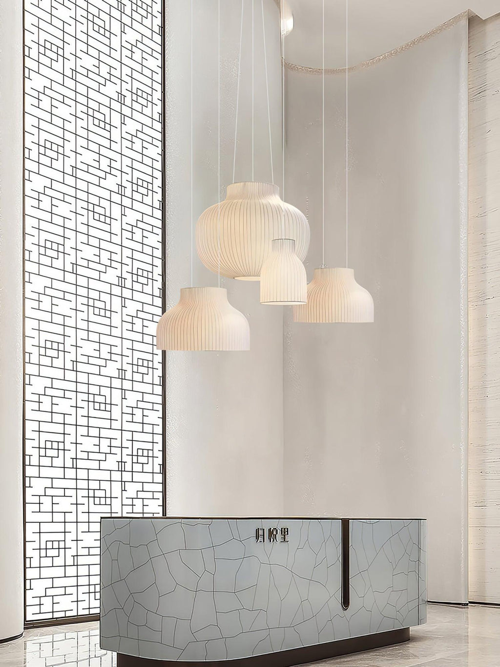 Lumina Lampe Pendante en Soie Canellée - Neutralighting