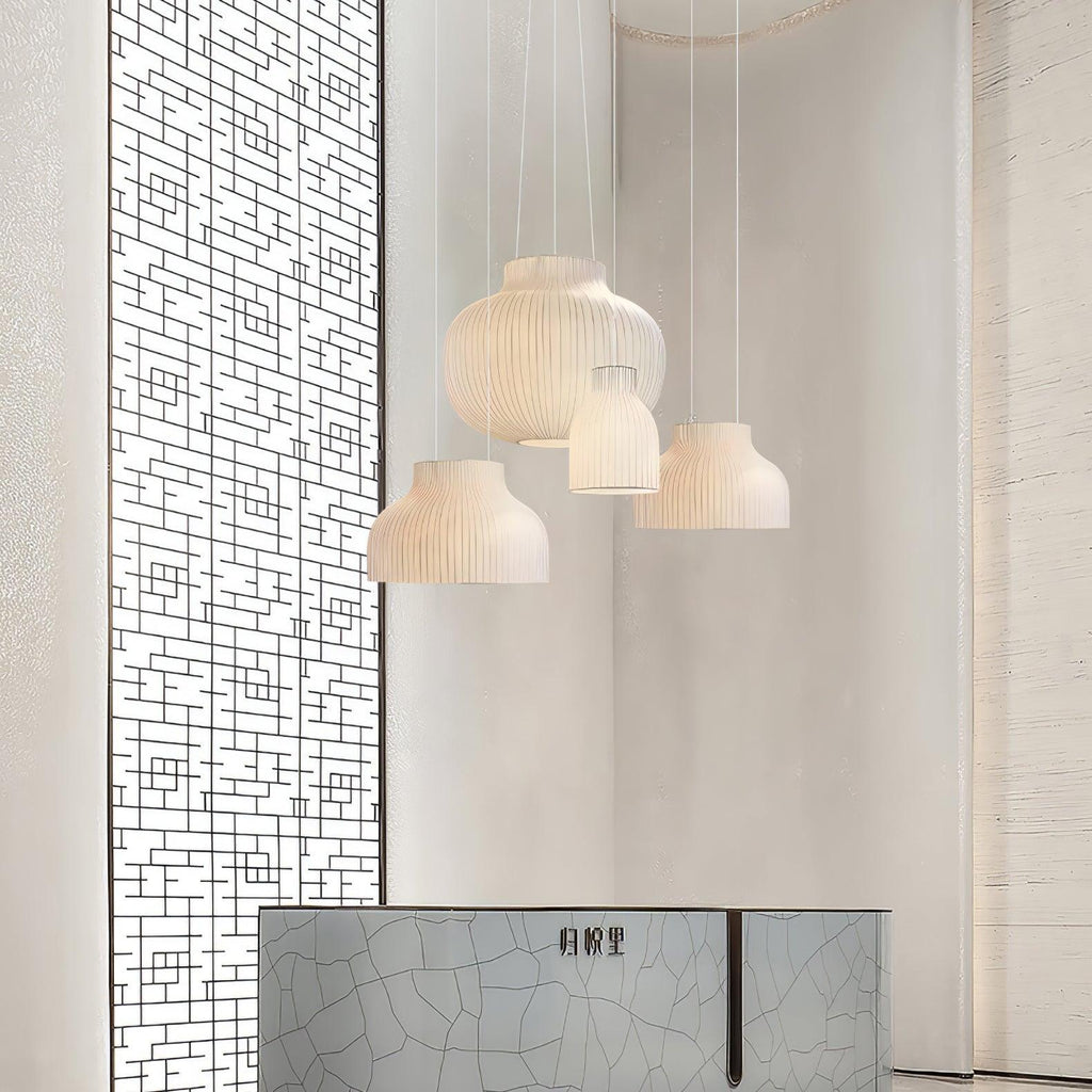 Lumina Lampe Pendante en Soie Canellée - Neutralighting