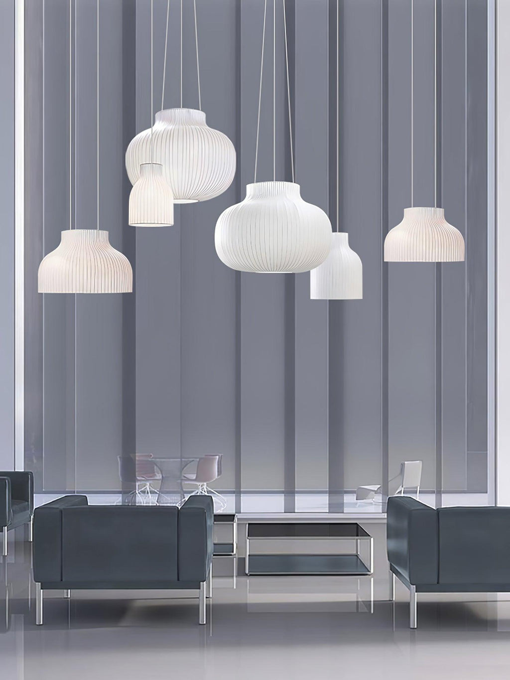 Lumina Lampe Pendante en Soie Canellée - Neutralighting